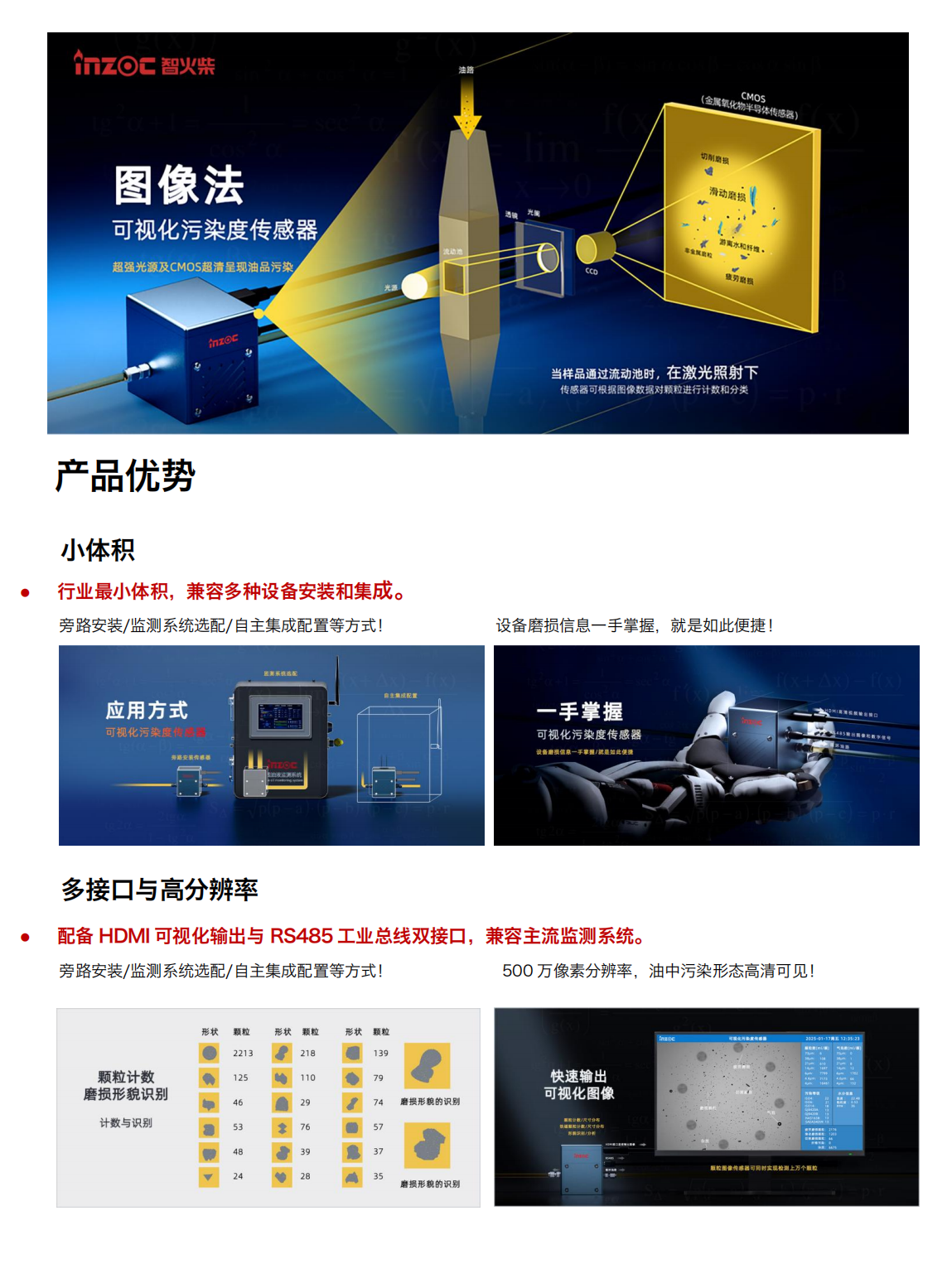油液动态图像颗粒传感器 IFD-3 产品优势