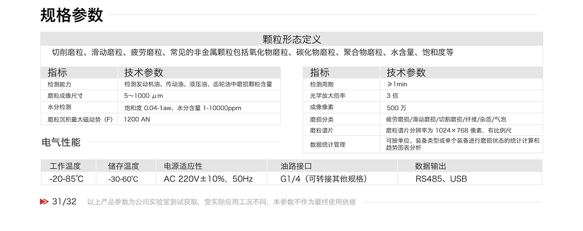 IBE 系列油液铁谱磨损传感器 规格参数
