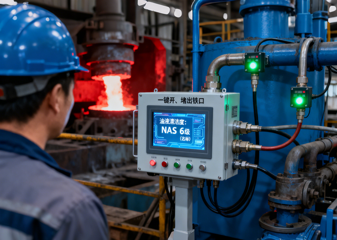 钢厂高炉液压站在线油液监测:污染早预警,让运维更科学、更高效 图