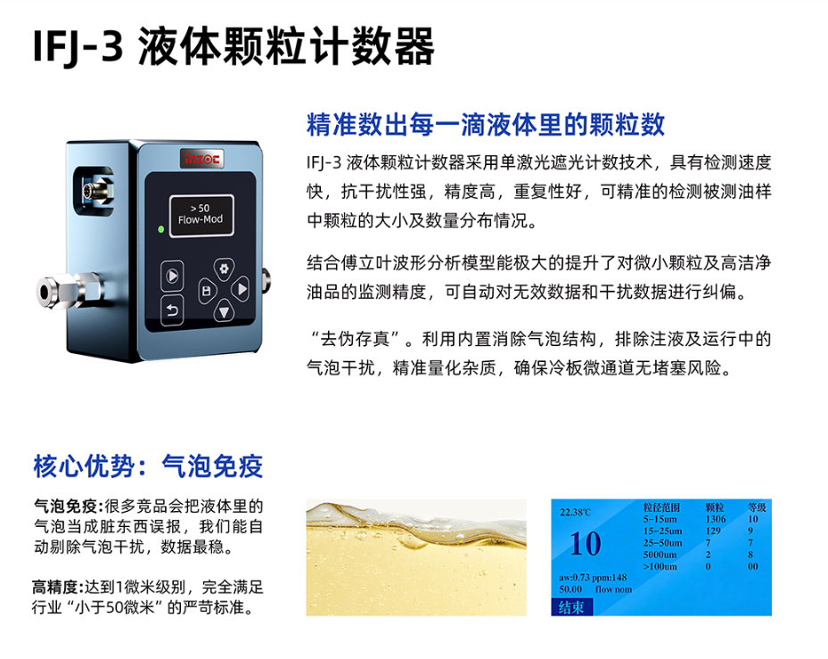 液体颗粒计数器怎么选?2026油液清洁度检测设备选型指南